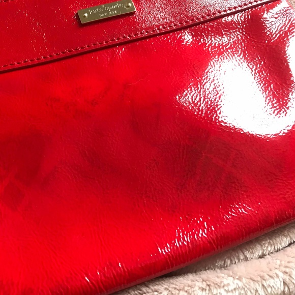 Kate Spade Red Patent Leather Wristlet and Clutch - Picture 3 of 7